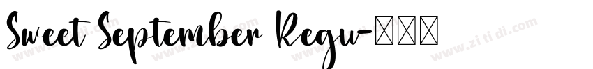 Sweet September Regu字体转换